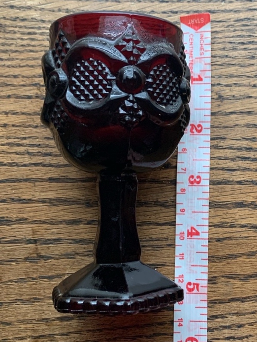 Avon Deep Ruby Red Decorative Goblets set of 5